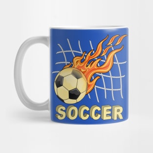 Soccer Ball On Fire Mug